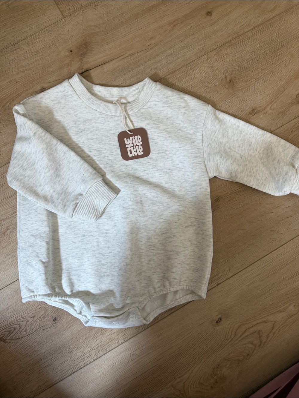 Heather grey Baby Sweatshirt Onesie